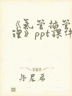 《气管插管的护理》ppt课件