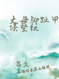 大母脚趾甲有一条竖纹