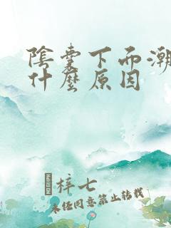 阴囊下面潮湿是什么原因