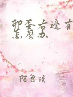 卵蛋右边有点痛怎么办