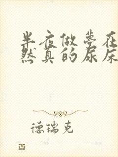 半夜做梦在尿竟然真的尿床了