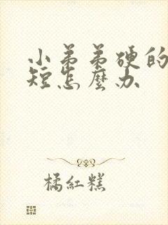 小弟弟硬的时间短怎么办