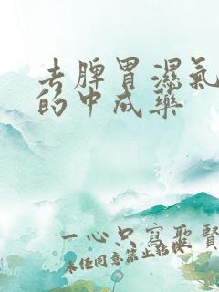 去脾胃湿气最好的中成药