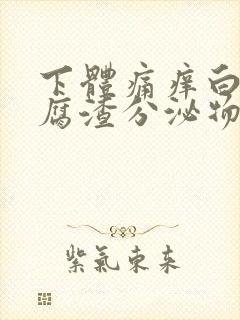 下体痛痒白色豆腐渣分泌物