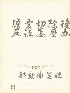 胆囊切除后胆汁反流怎么办吃什么药