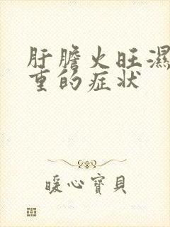 肝胆火旺湿热过重的症状