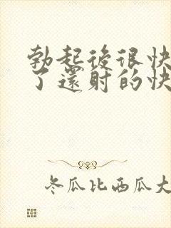 勃起后很快就软了还射的快