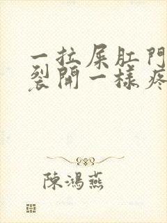 一拉屎肛门就像裂开一样疼