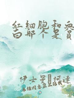 红细胞和血红蛋白哪个是贫血