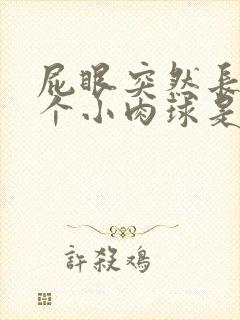 屁眼突然长了一个小肉球是怎么回事