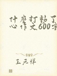 什么打动了我的心作文600字