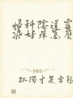 妇科阴道霉菌感染好痒怎么办