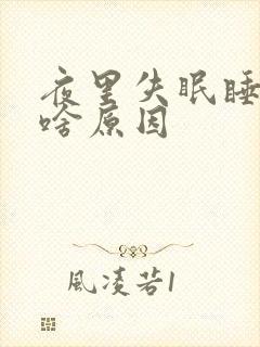 夜里失眠睡不着啥原因