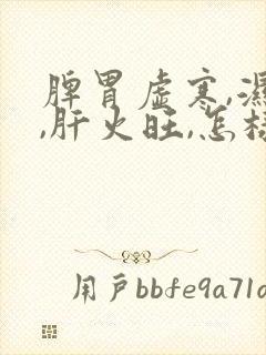 脾胃虚寒,湿热,肝火旺,怎样治疗呢?