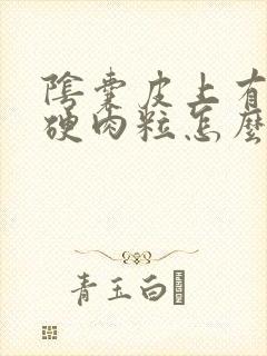 阴囊皮上有个小硬肉粒怎么回事