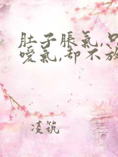 肚子胀气,只是嗳气,却不放屁