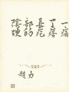 阴部长了一个硬硬的疙瘩痛