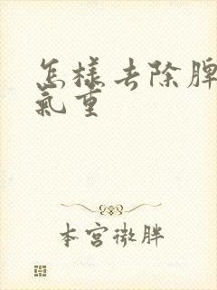 怎样去除脾胃湿气重