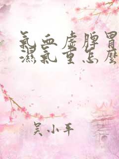 气血虚脾胃虚寒湿气重怎么办