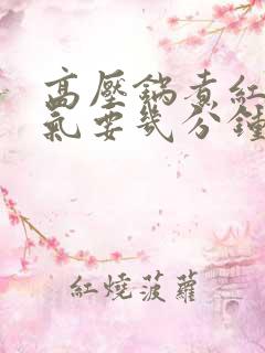 高压锅煮红薯上气要几分钟才熟