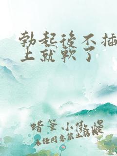 勃起后不插入马上就软了