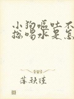 小狗呕吐不吃食总喝水是怎么回事