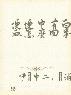 便便中有白色有血怎么回事