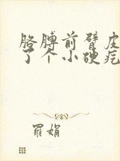 胳膊前臂皮下起了个小硬疙瘩