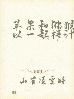 苹果和猕猴桃可以一起榨汁喝吗