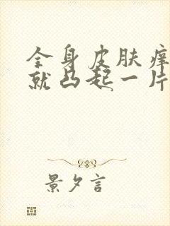 全身皮肤痒一挠就凸起一片疙瘩