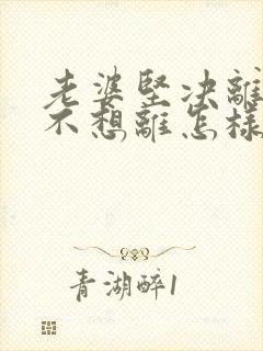 老婆坚决离婚我不想离怎样挽回