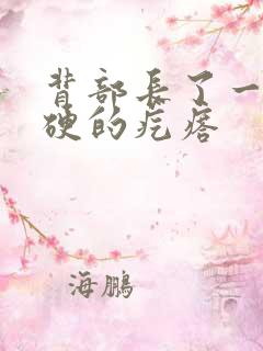 背部长了一个硬硬的疙瘩