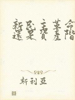 新民主革命为何还是资产阶级