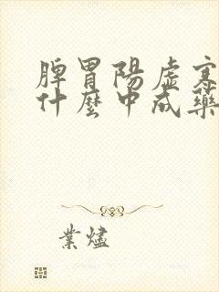 脾胃阳虚寒湿吃什么中成药