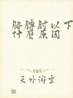 胳膊肘以下疼是什么原因