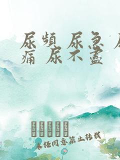 尿频 尿急 尿痛 尿不尽