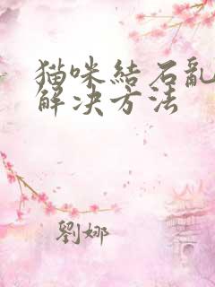 猫咪结石乱尿的解决方法