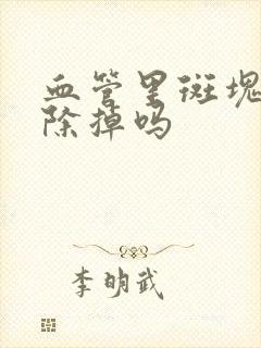 血管里斑块能消除掉吗