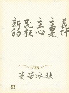 新民主主义革命的核心是什么