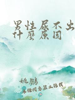 男性尿不出尿是什么原因