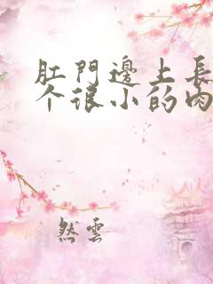 肛门边上长了两个很小的肉粒