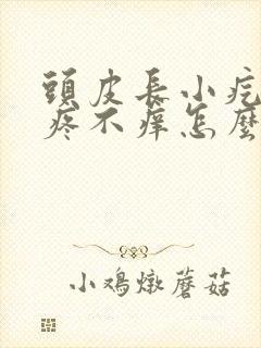 头皮长小疙瘩不疼不痒怎么回事