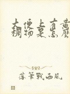 大便上有黄色粘稠物是怎么回事