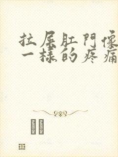 拉屎肛门像撕裂一样的疼痛感