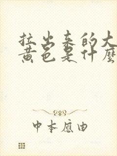 拉出来的大便是黄色是什么原因