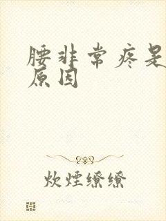 腰非常疼是什么原因