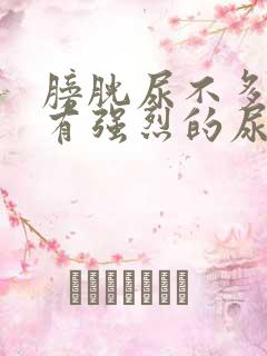 膀胱尿不多就会有强烈的尿意怎么办