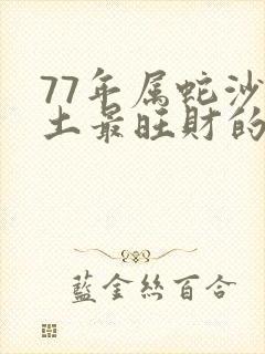 77年属蛇沙中土最旺财的颜色