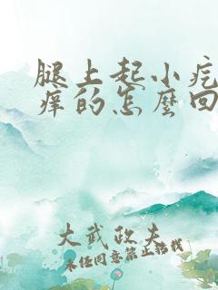 腿上起小疙瘩痒痒的怎么回事