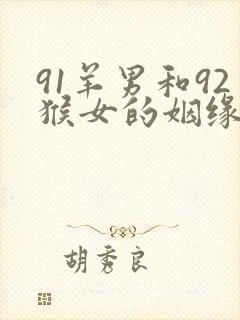 91羊男和92猴女的姻缘怎么样